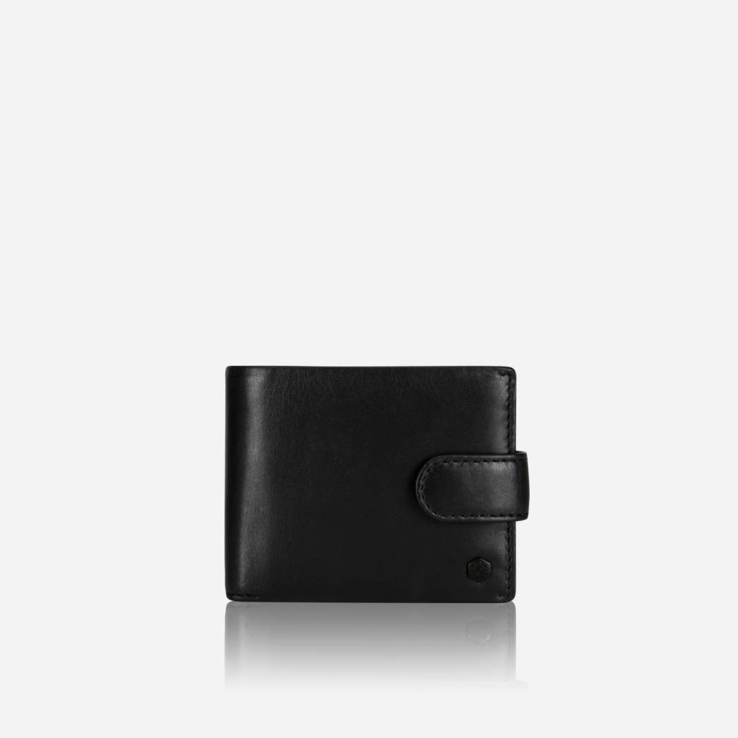 Bifold Wallet With Coin And ID Window, Black