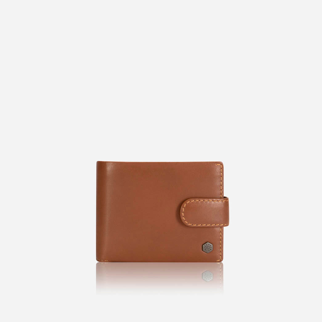 Bifold Wallet With Coin And ID Window, Tan
