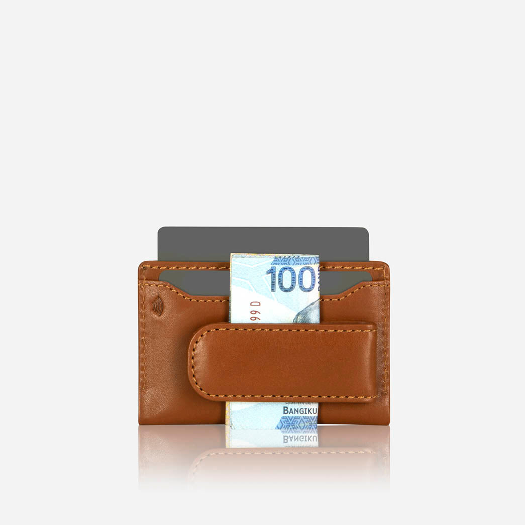 Money Clip Card Holder, Tan