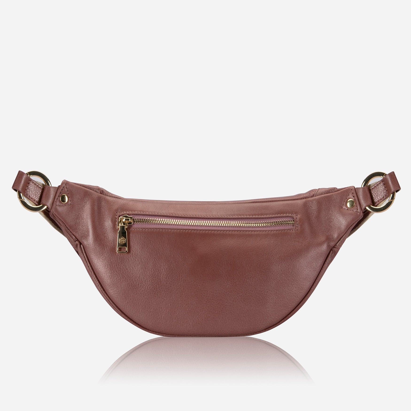 Geneva Ladies Leather Waist Bag, Sky Blue