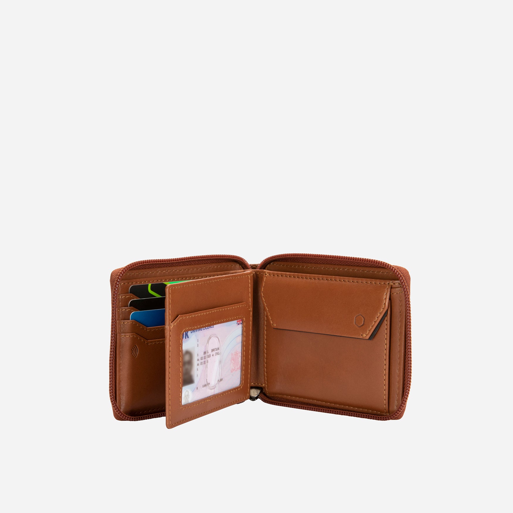 Zip Around Coin Wallet, Tan