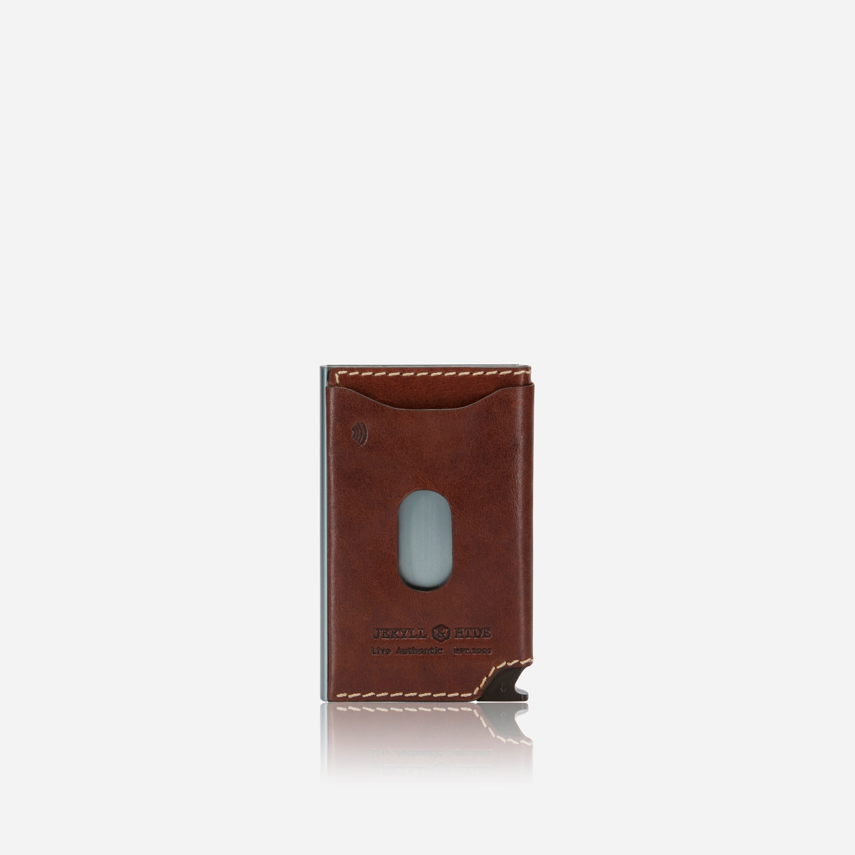 Slim Card Slide Wallet, Tan