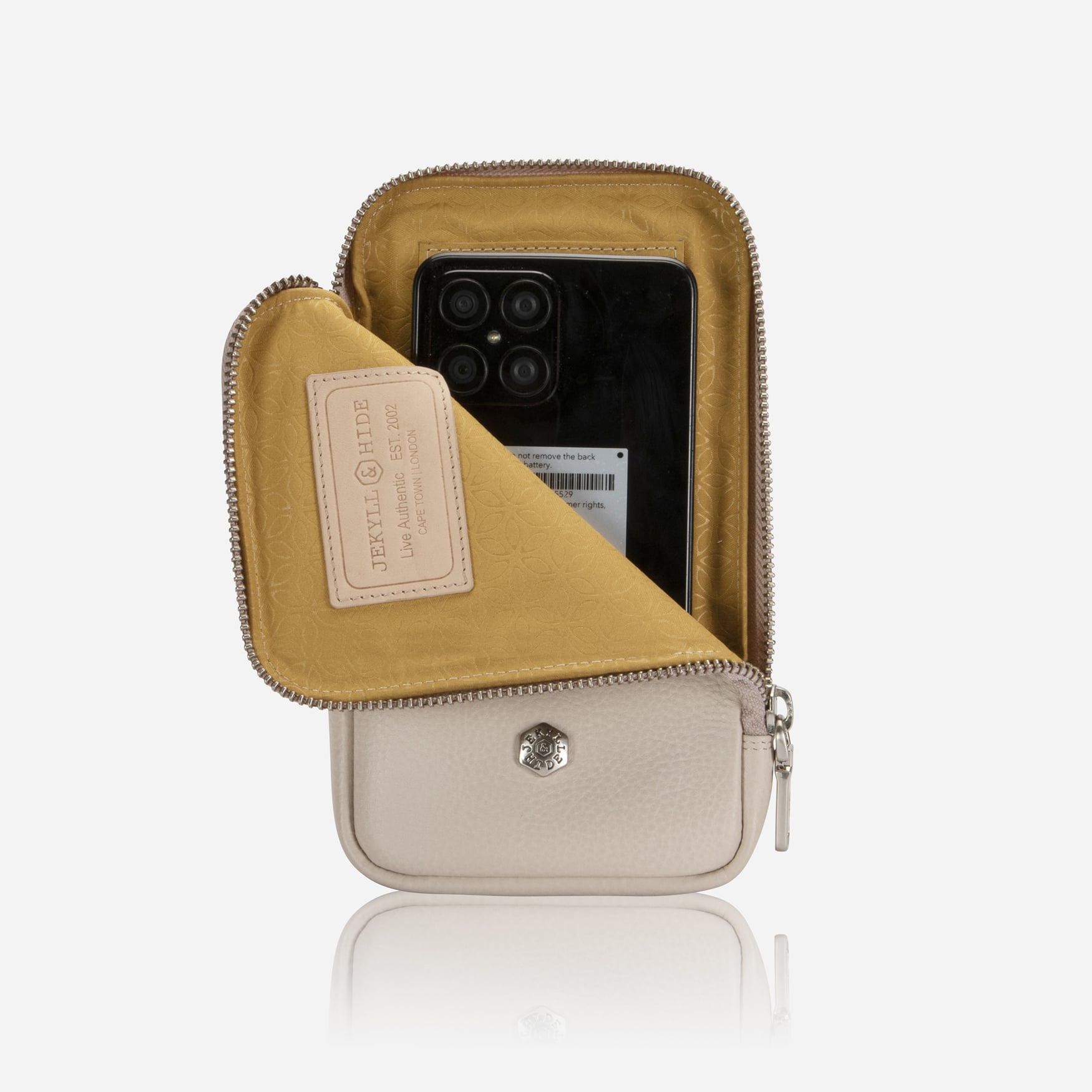 Mobile Phone Pouch With Strap, Apricot