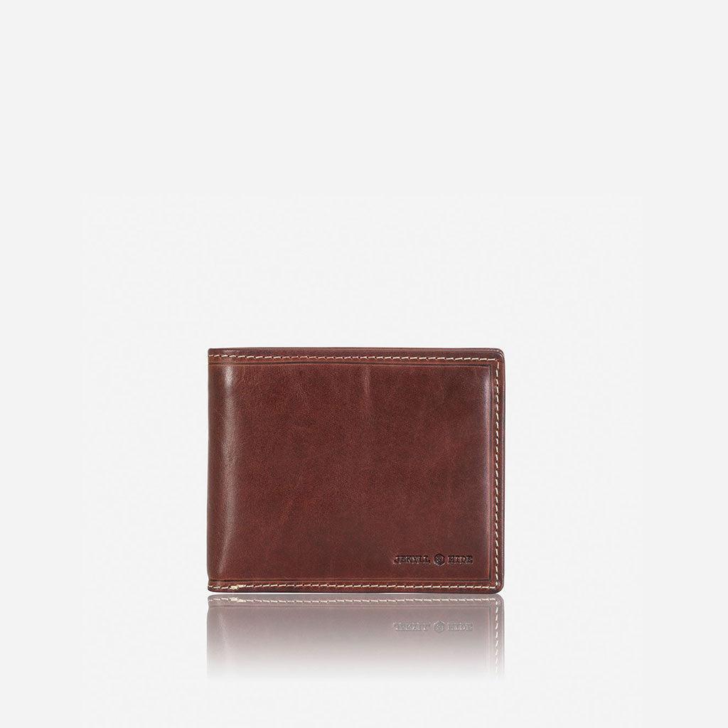 Medium Bifold Wallet With Coin, Tan