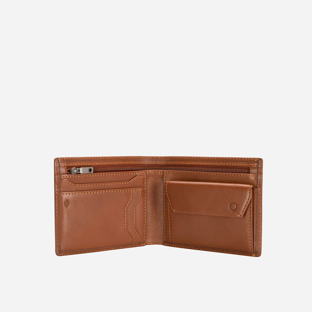 Medium Bifold Wallet With Coin, Black