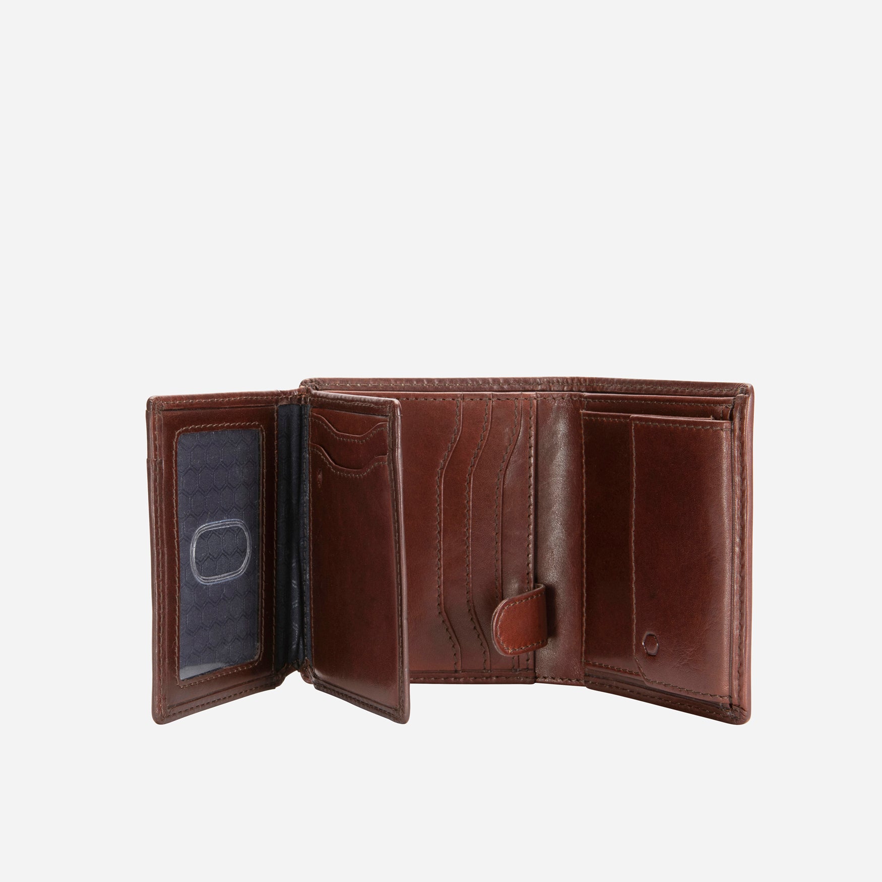 Large Bifold Wallet With ID Window, Mocha