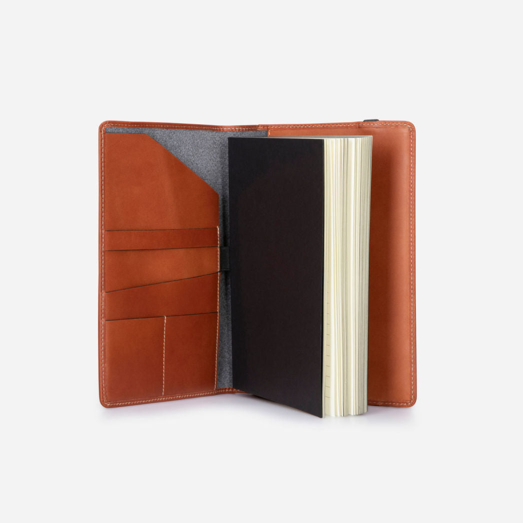 Leather A5 Notebook Cover, Tan