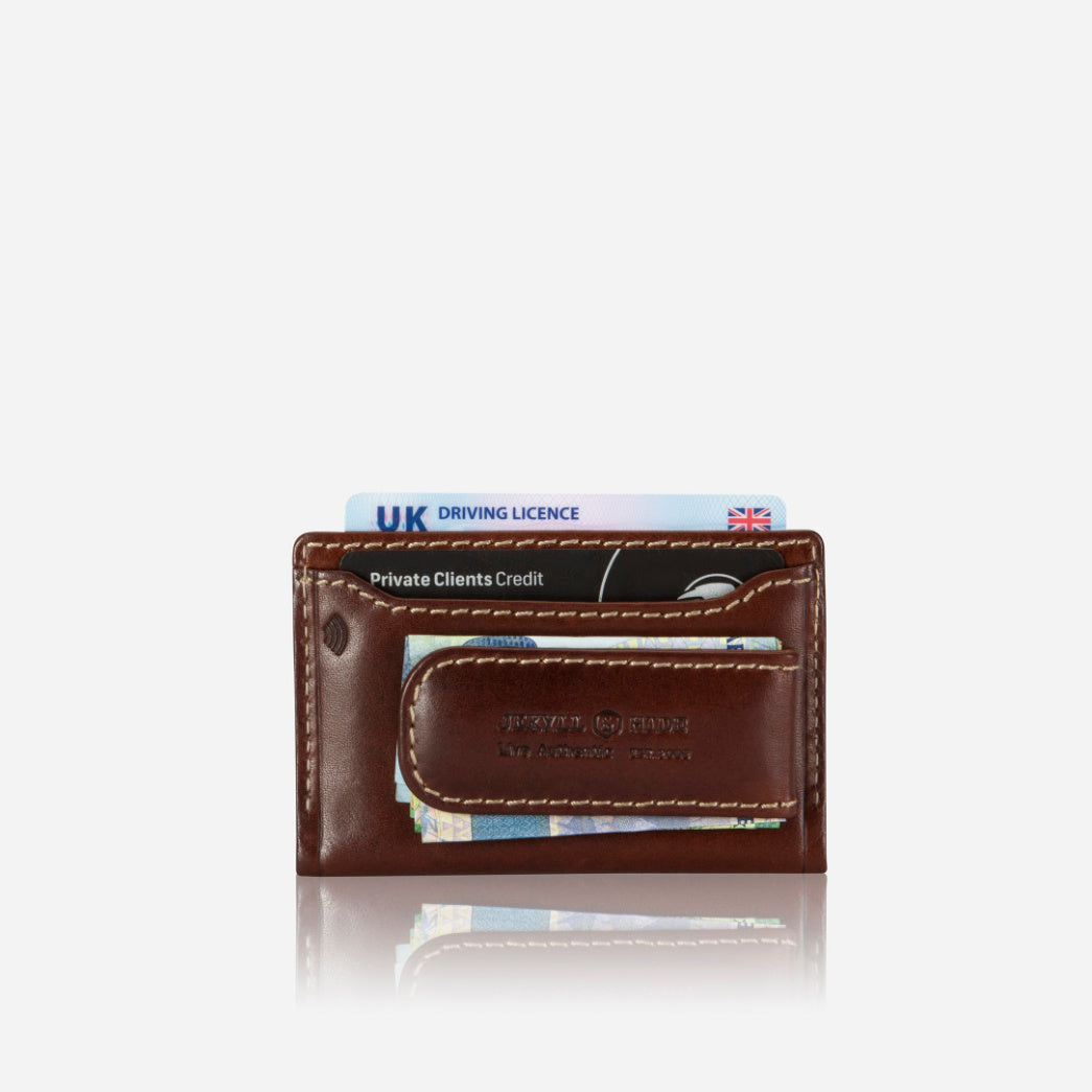 Money Clip Card Holder, Mocha