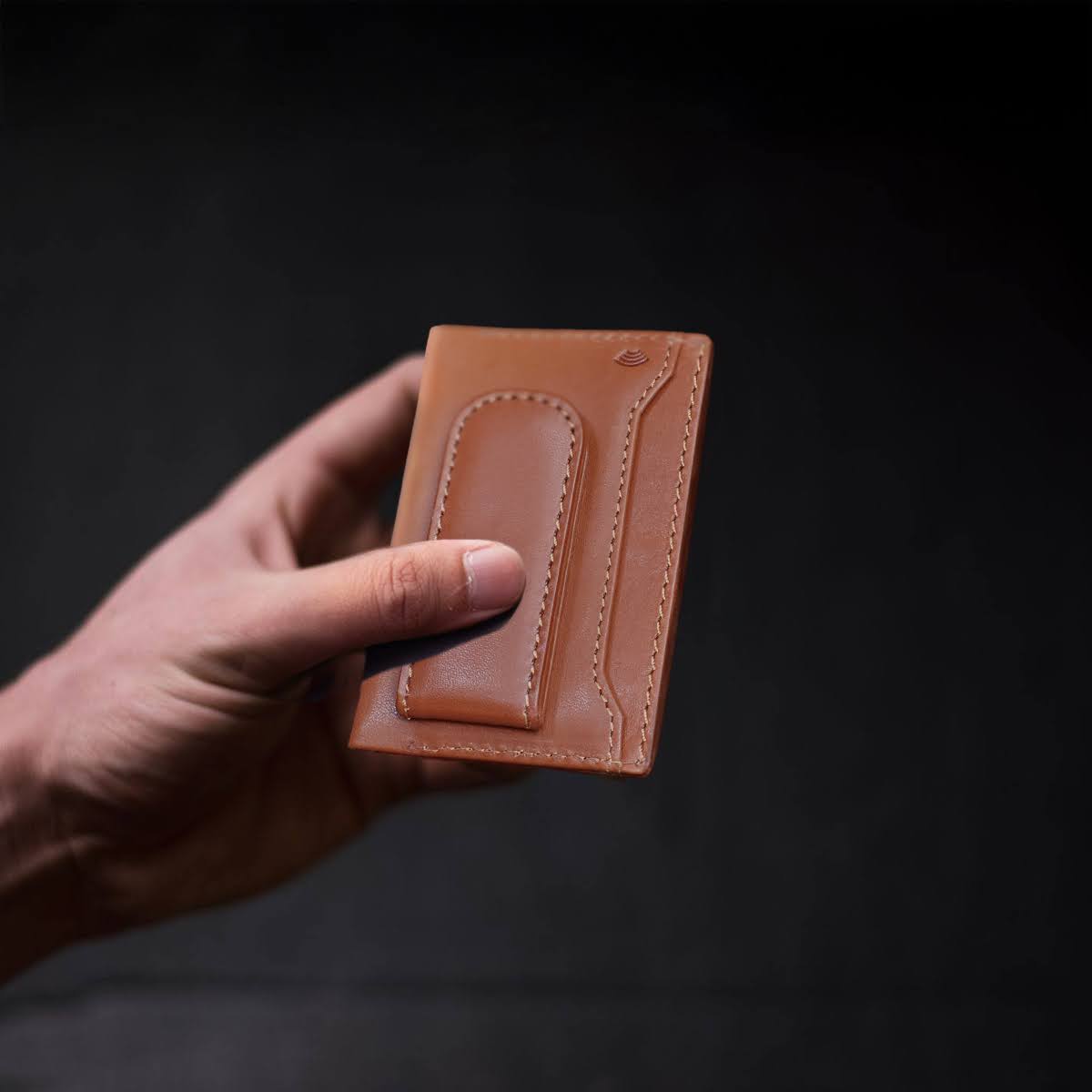 Money Clip Card Holder, Tan