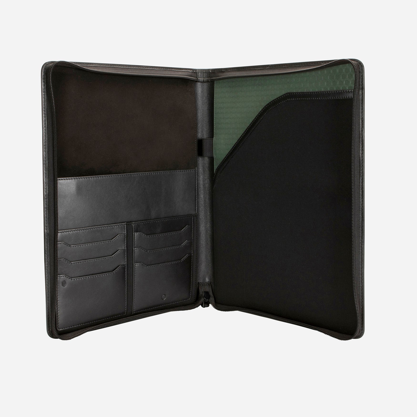 A4 Zip Around Folder,A4 folder,Jekyll & Hide,Black,  inside view