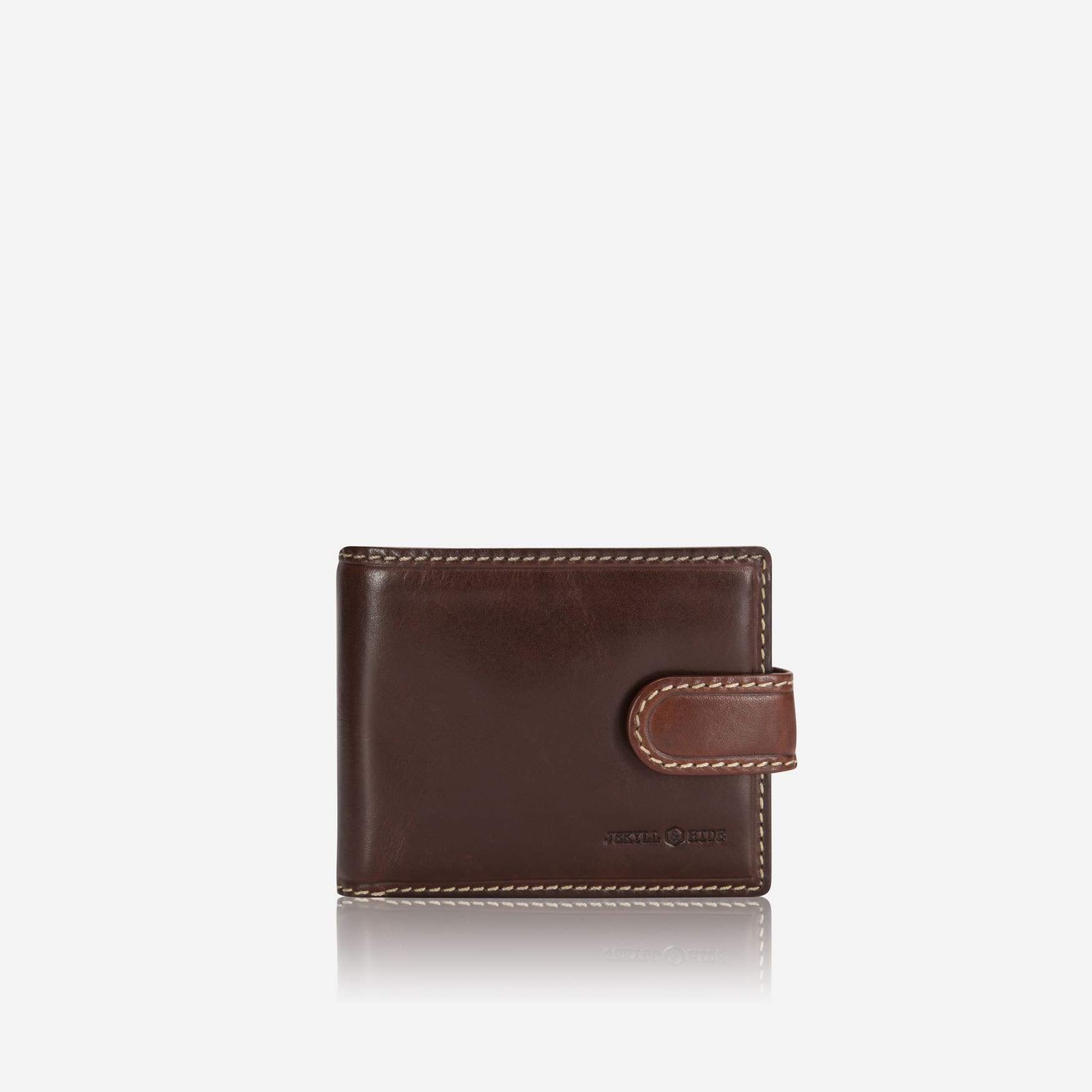 Bifold Wallet With Coin And ID Window,Wallet,Jekyll & Hide,Mocha, front view