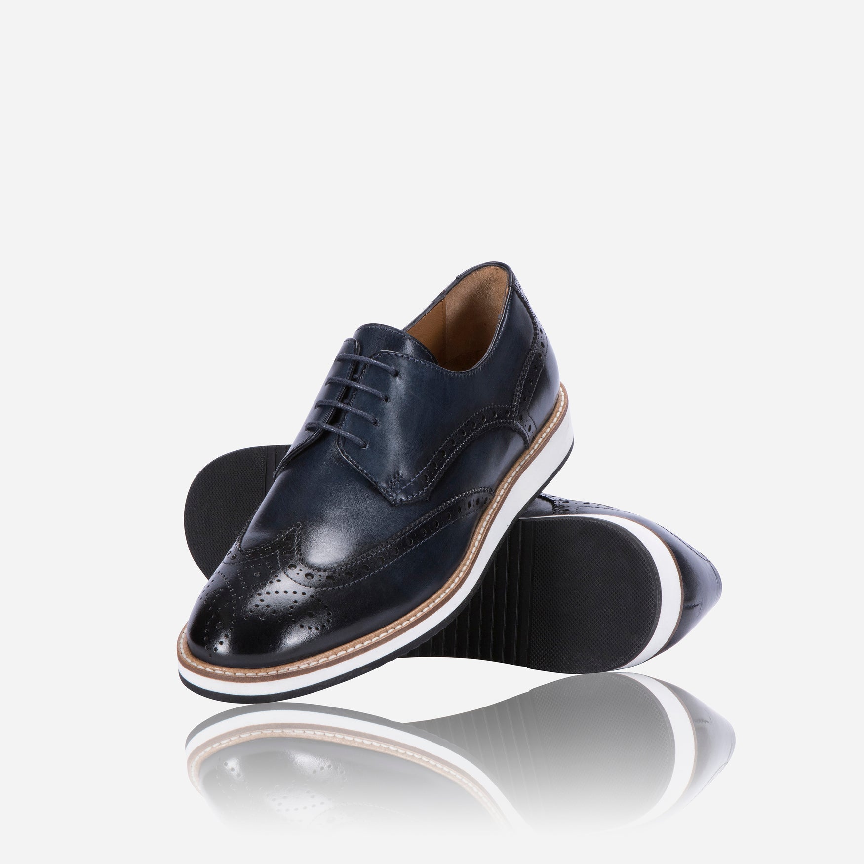 Lace up Comfort Brogue, Navy - Jekyll and Hide SA