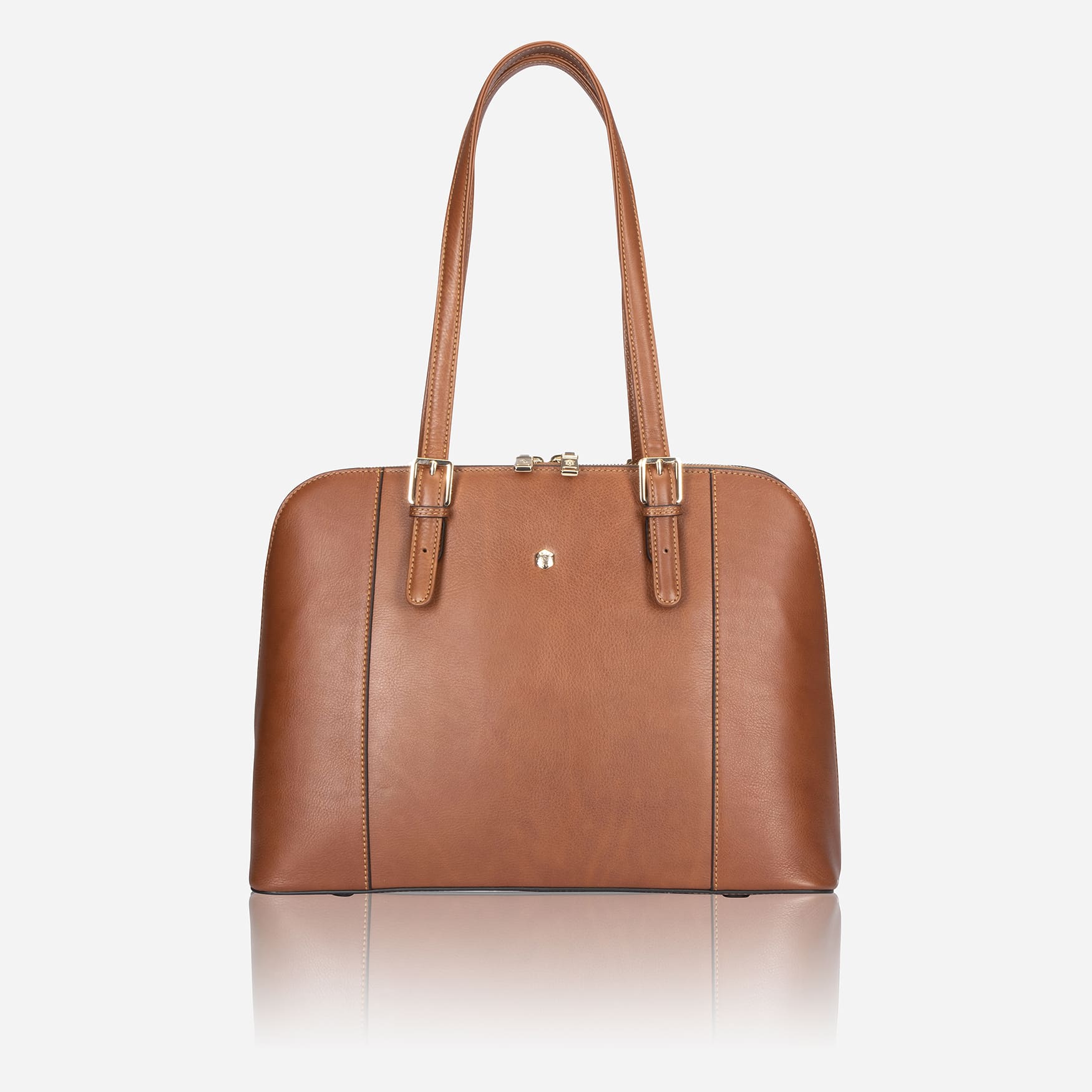 Ladies Business Laptop Handbag,,Jekyll & Hide,Tan,  front view