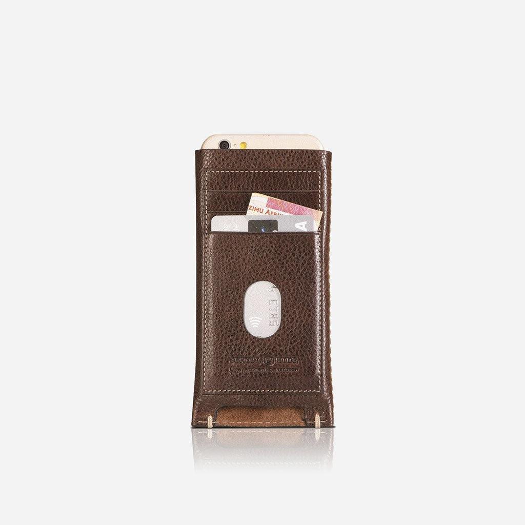 Large Slip - in Card & Cash Phone Wallet,Wallet,Jekyll & Hide,Coffee,,