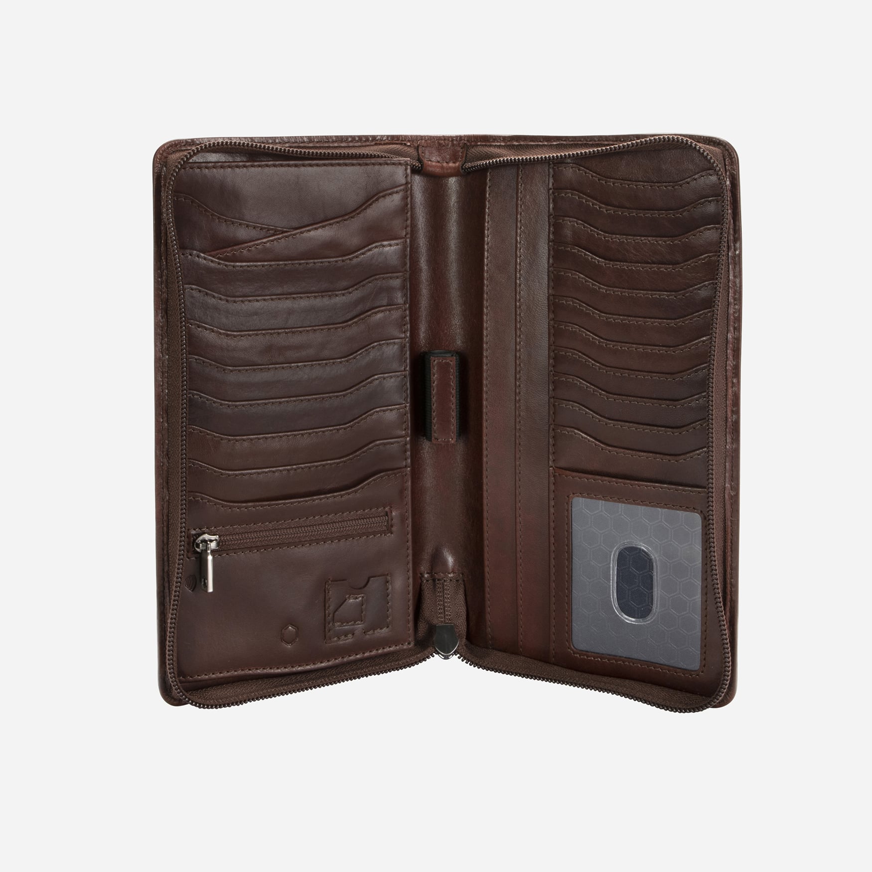 Large Zip - Around Travel And Passport Organiser, Mocha,Wallet,Jekyll & Hide,Mocha,,