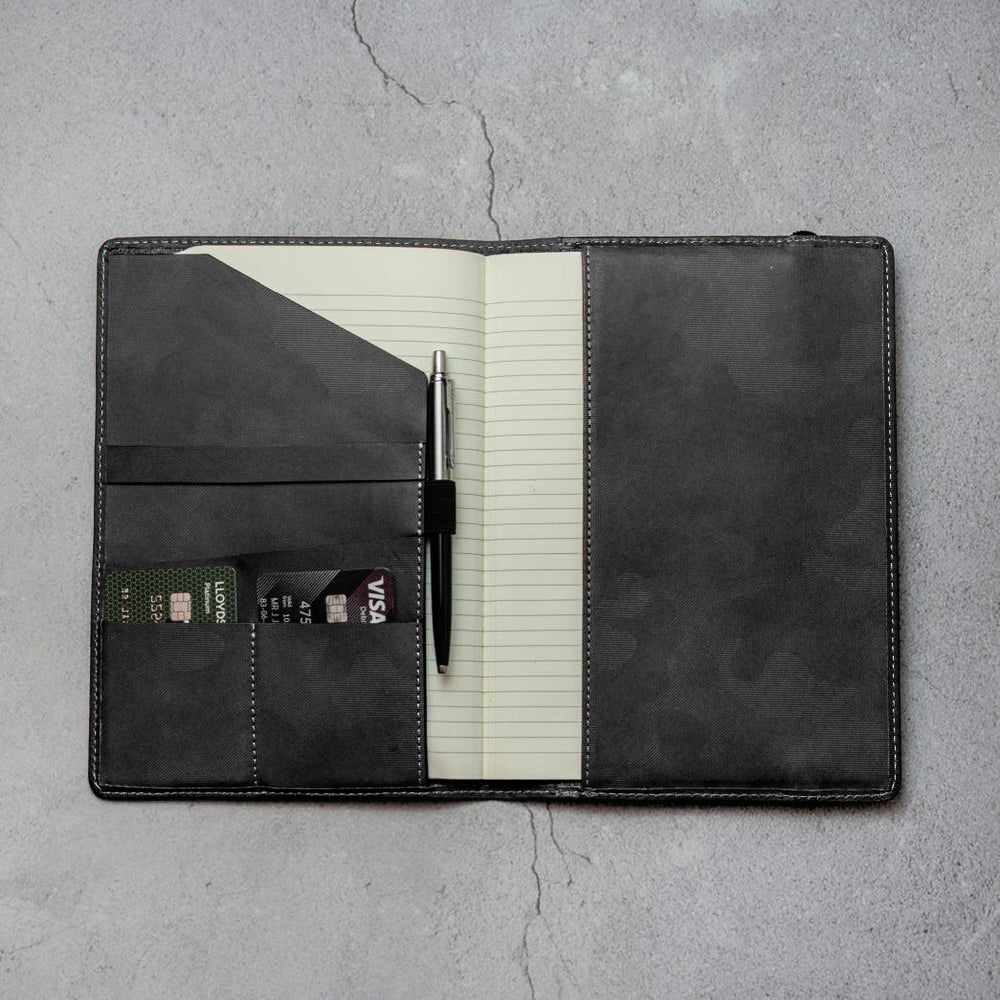 Leather A5 Notebook Cover,A5 leather cover,Jekyll & Hide,Camo Black,,