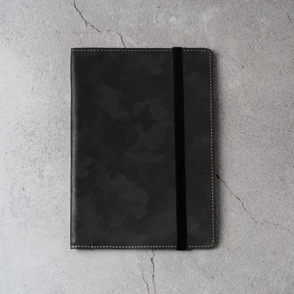 Leather A5 Notebook Cover,A5 leather cover,Jekyll & Hide,Camo Black,,