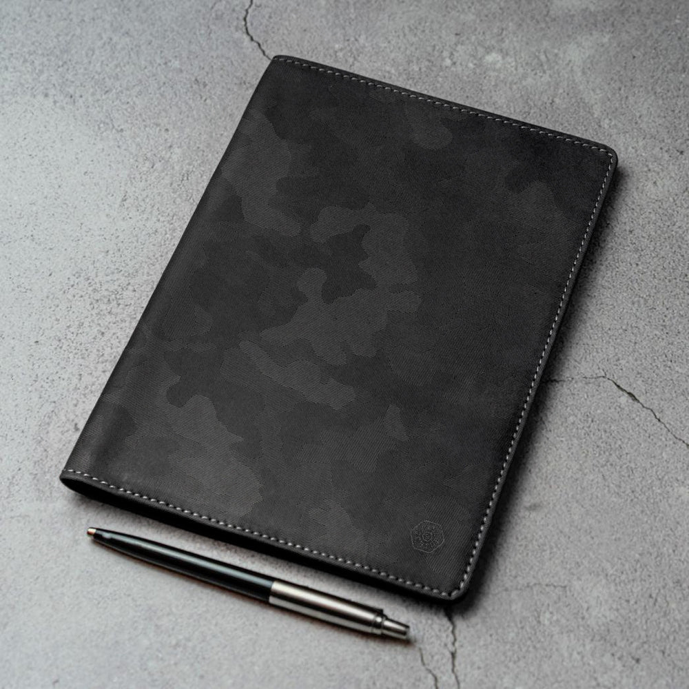 Leather A5 Notebook Cover,A5 leather cover,Jekyll & Hide,Camo Black,,