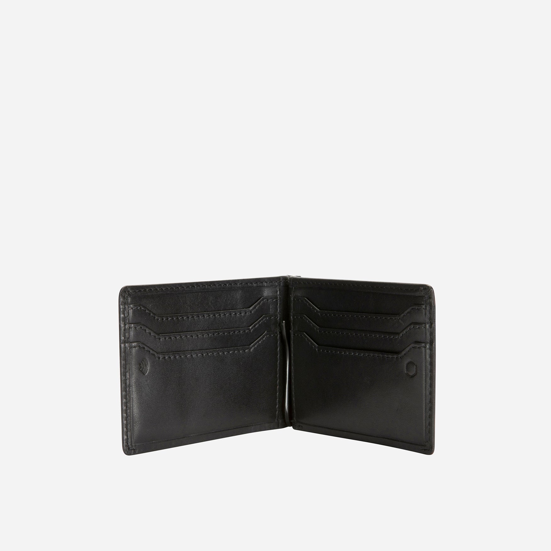 Leather Money Clip Wallet,Wallet,Jekyll & Hide,Black,,