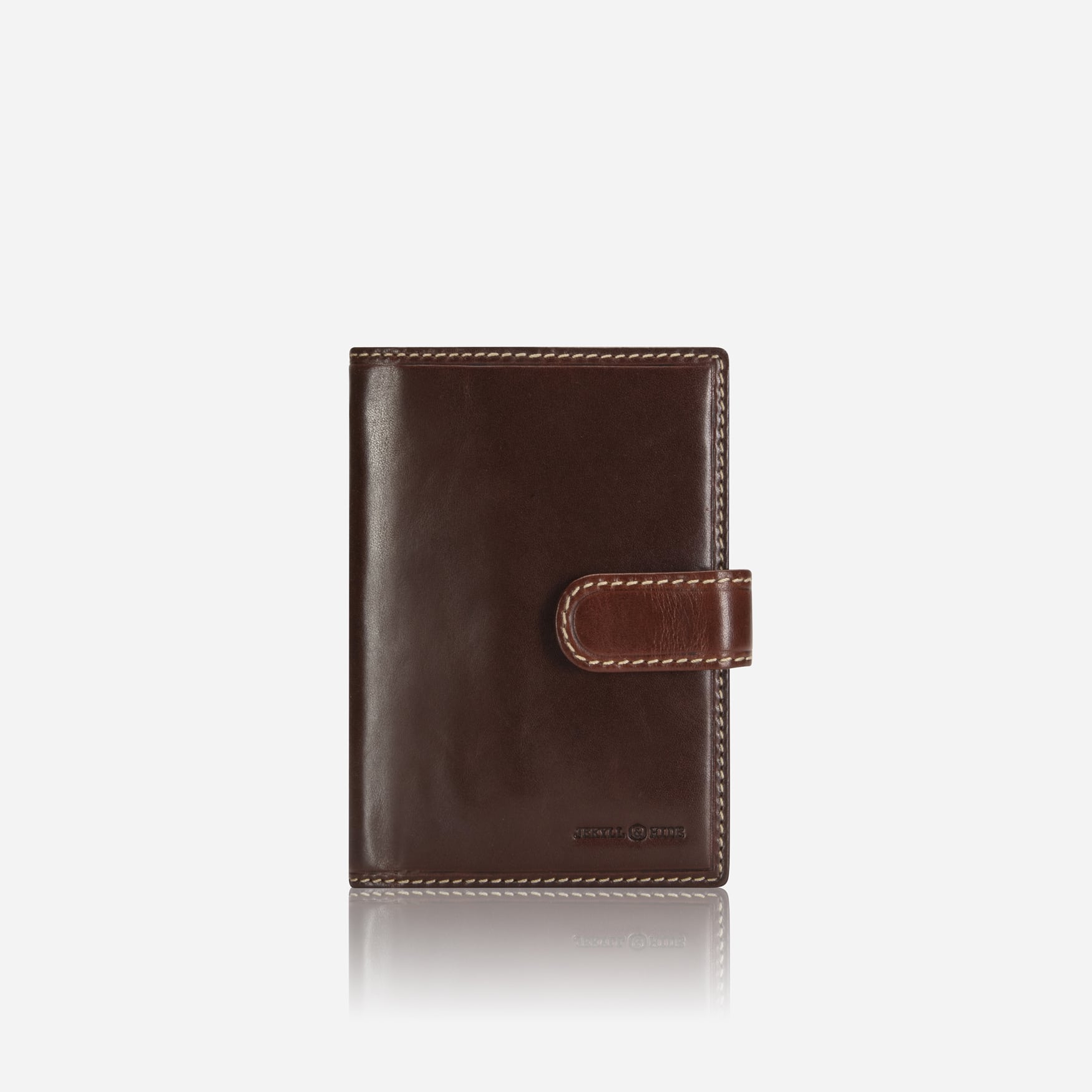 Leather Passport Wallet, Mocha,Wallet,Jekyll & Hide,Mocha, front view