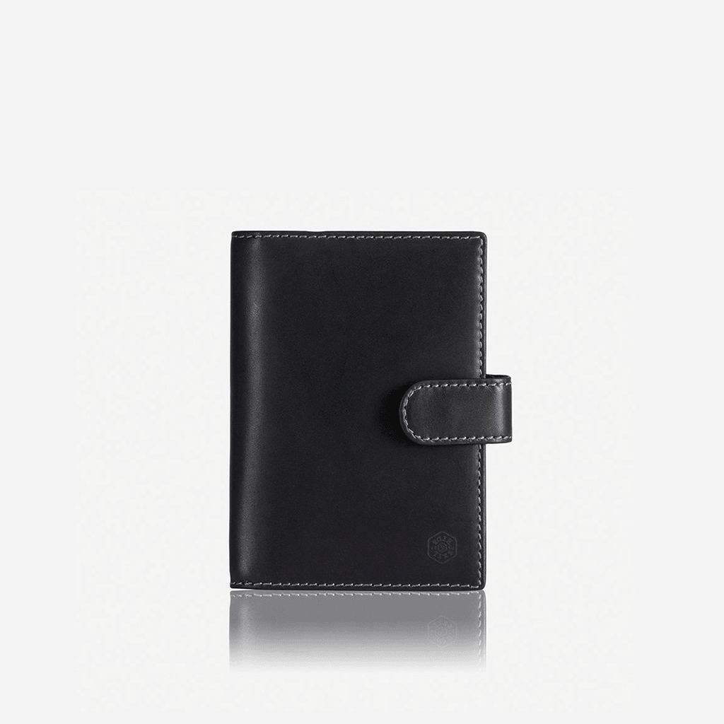 Leather Passport Wallet,Wallet,Jekyll & Hide,Black, front view