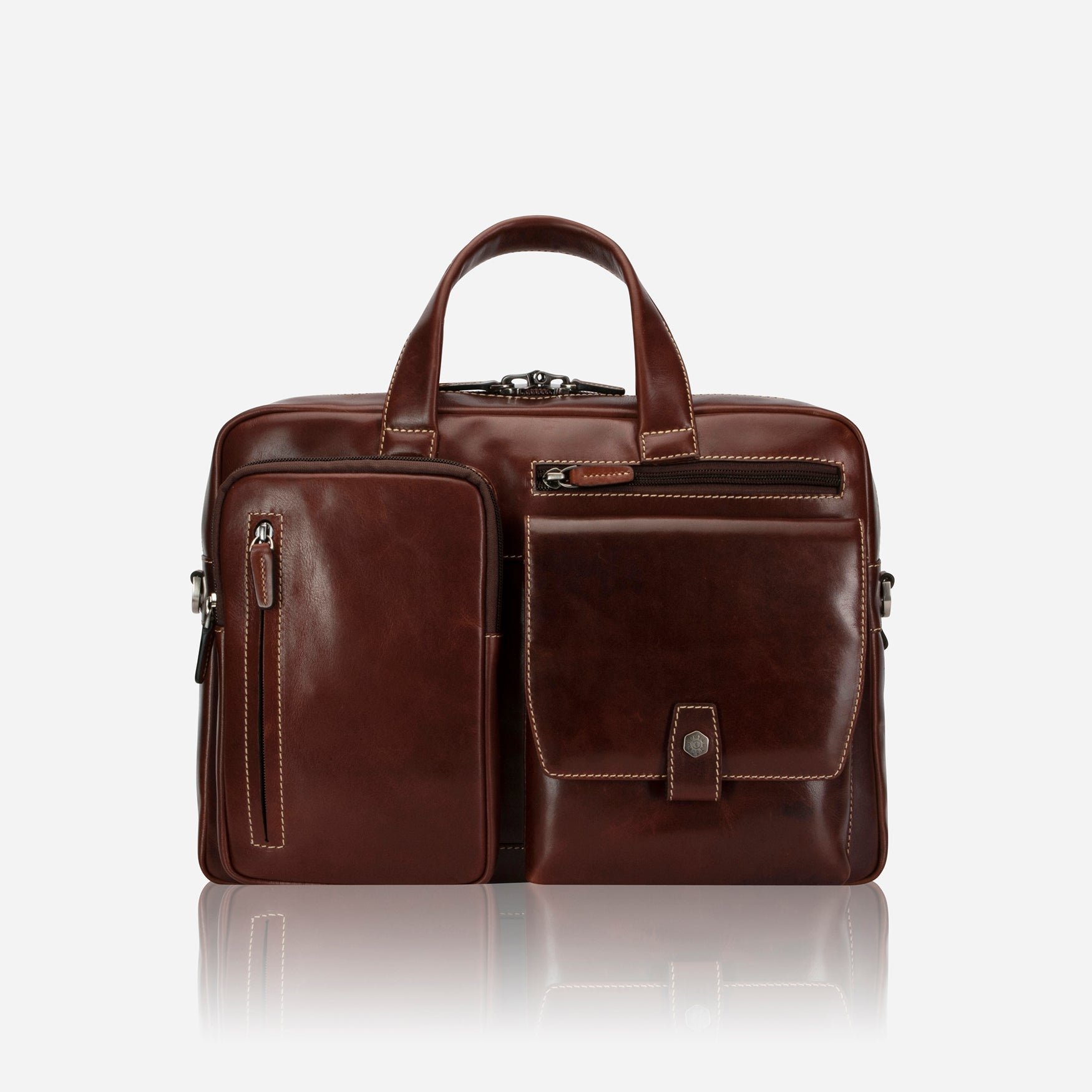 Medium Laptop Briefcase,Briefcases,Jekyll & Hide,Mocha,,