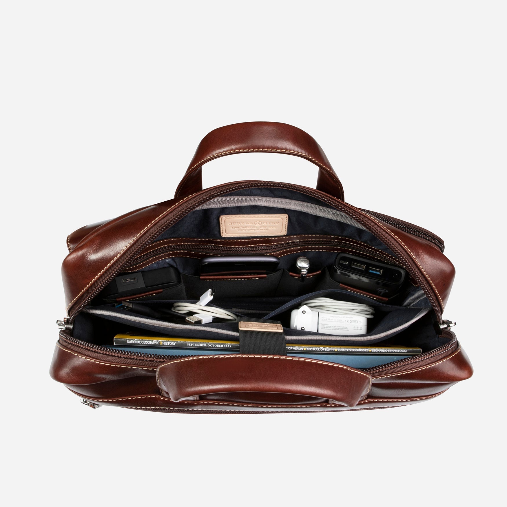 Medium Laptop Briefcase,Briefcases,Jekyll & Hide,Mocha,,