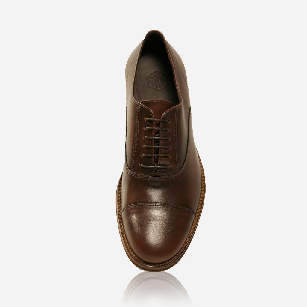 Men's Matte Leather Lace - Up,Shoes,Jekyll & Hide,6,brown, top view