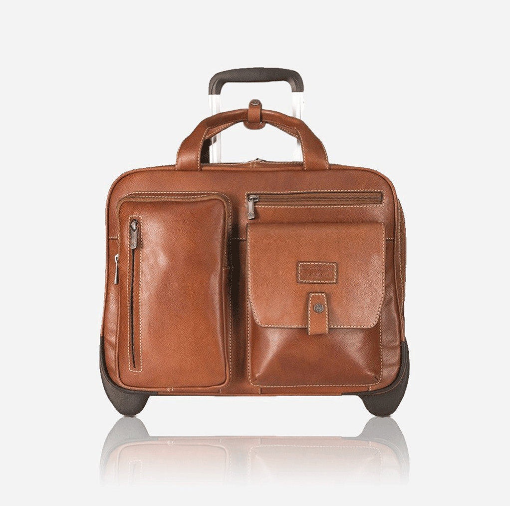 Mobile cabin office bag 44cm in Colt leather by Jekyll & Hide, front view