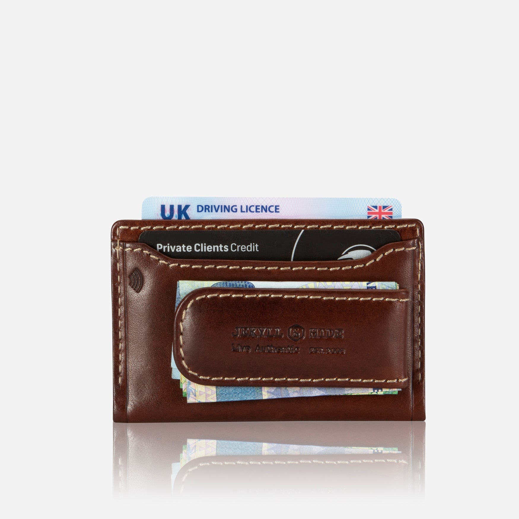 Money Clip Card Holder,Wallet,Jekyll & Hide,Mocha,,