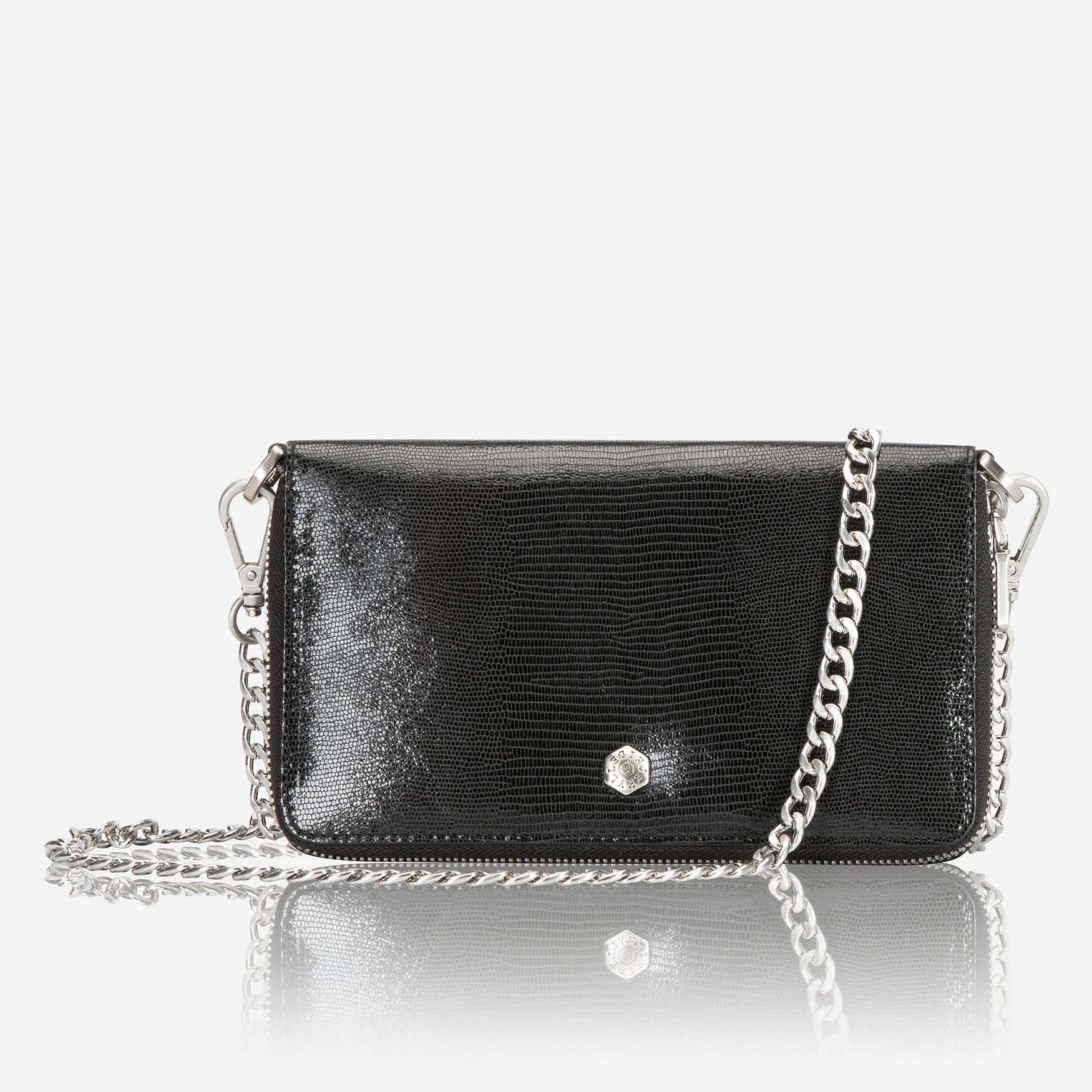 Paris Chain Purse, Midnight,Purse,Jekyll & Hide,Black, front view