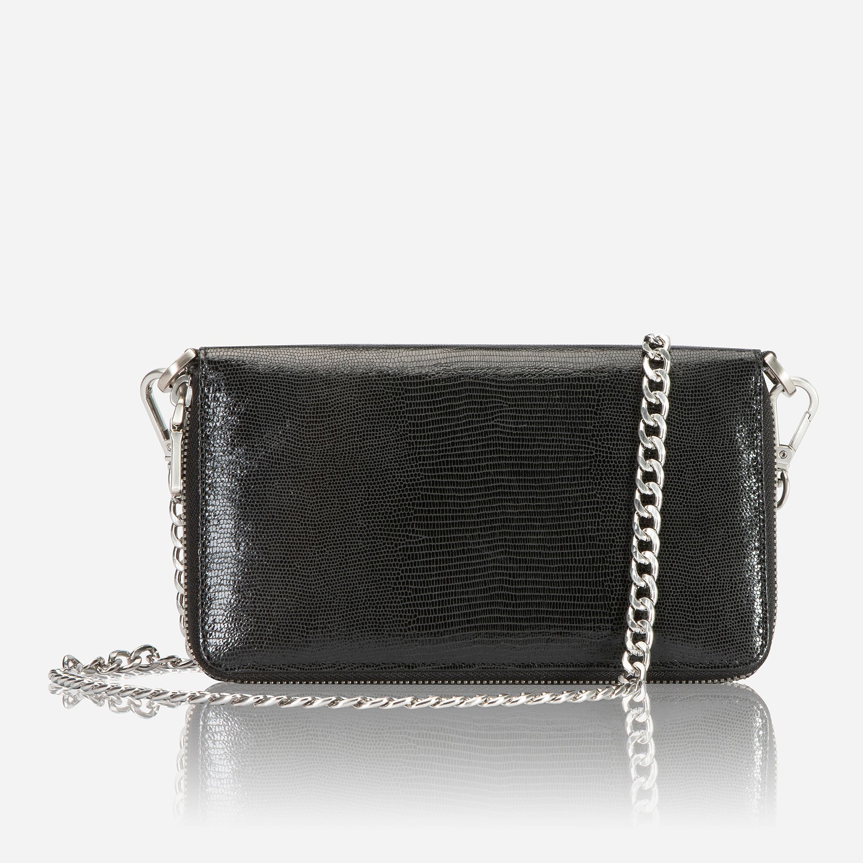 Paris Chain Purse, Midnight,Purse,Jekyll & Hide,Black, back view