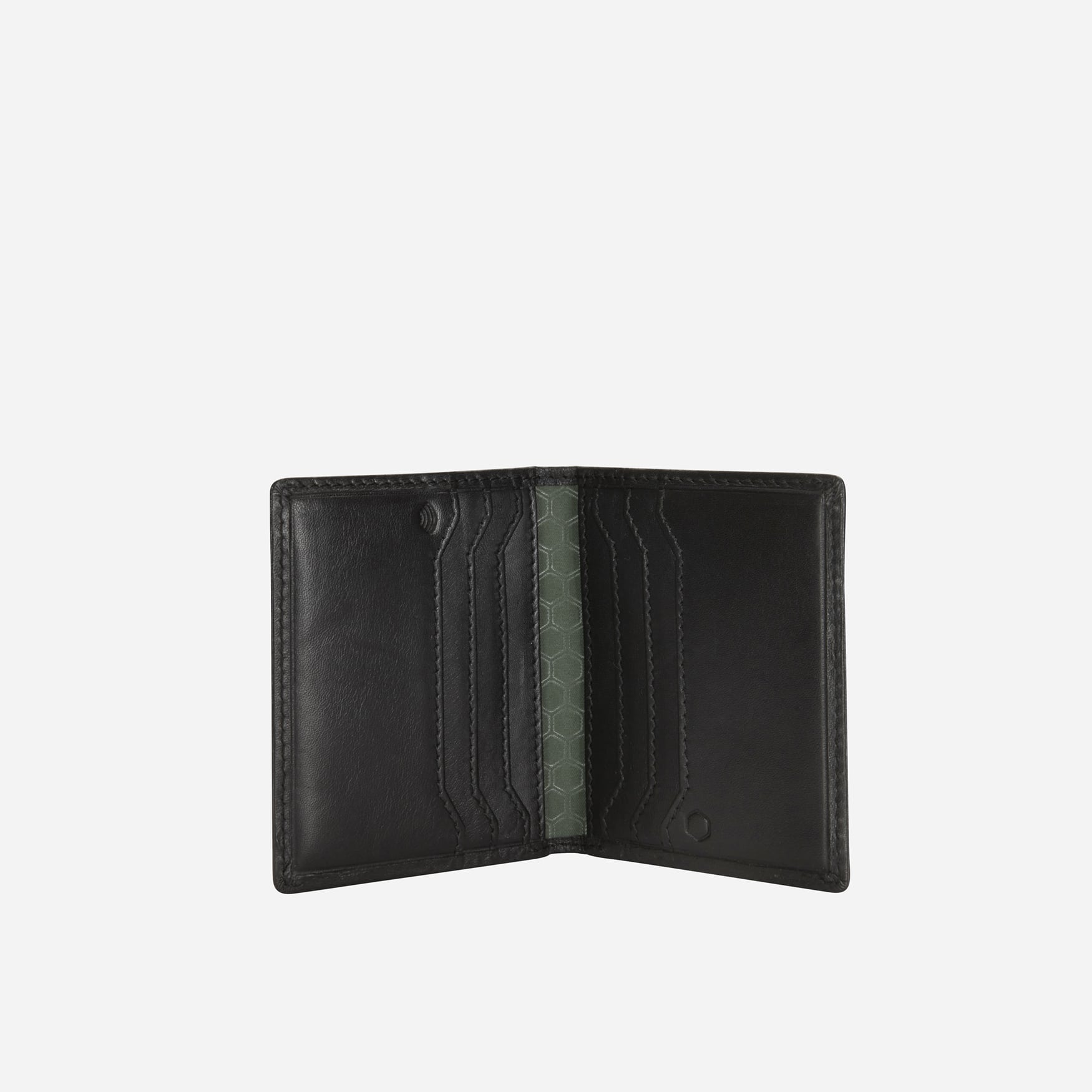 Slim Bifold Card Holder,Wallet,Jekyll & Hide,Black, top view