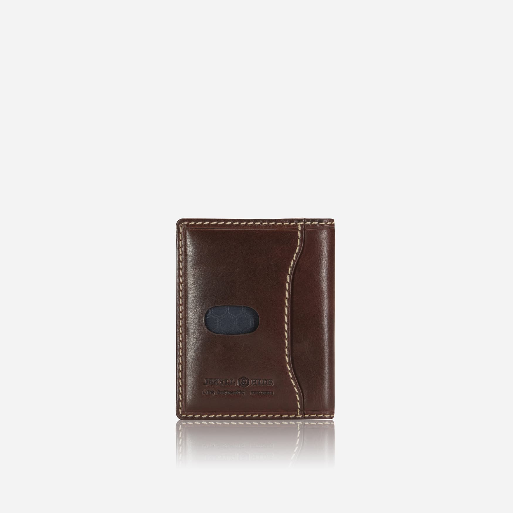 Slim Bifold Card Holder,Wallet,Jekyll & Hide,Mocha, back view