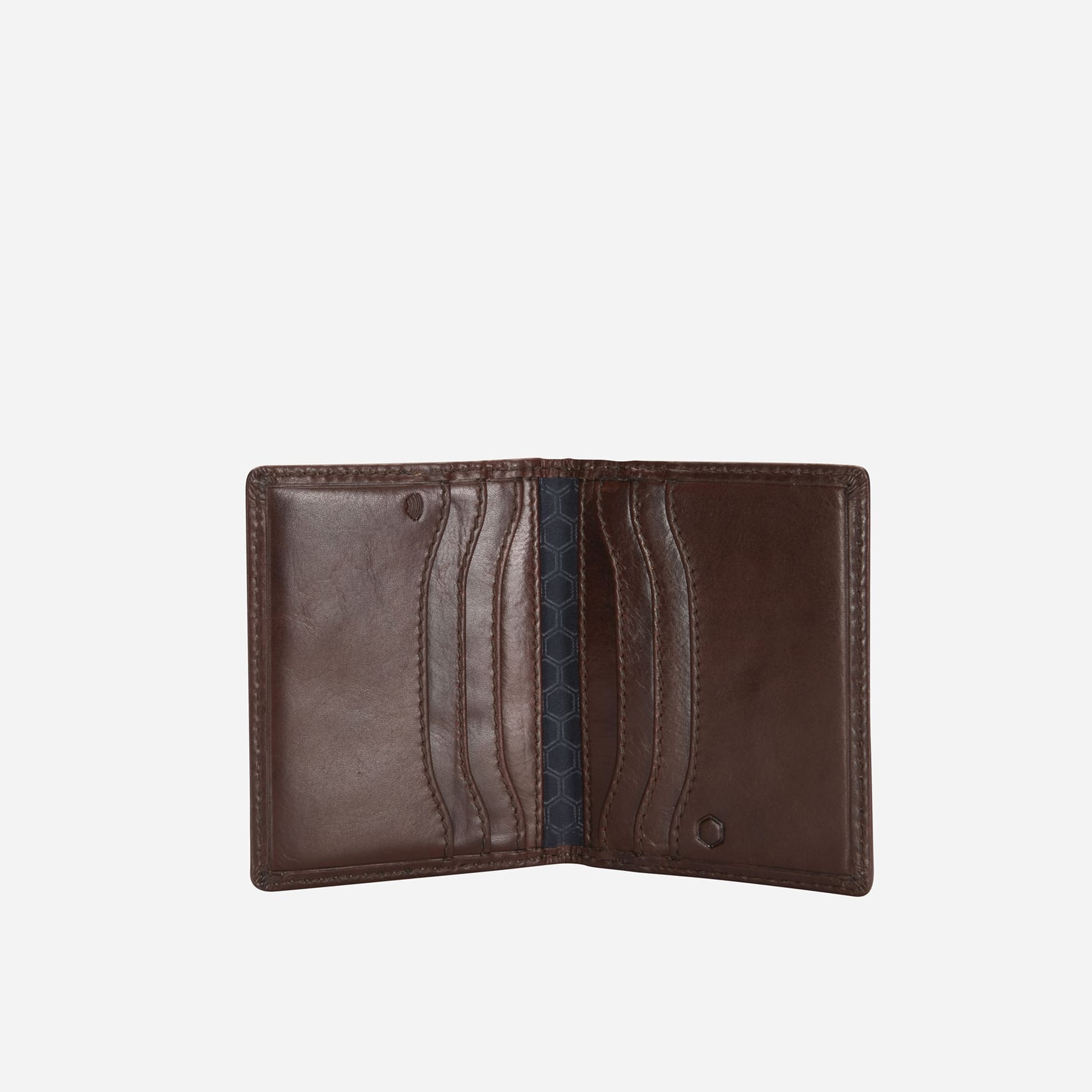 Slim Bifold Card Holder,Wallet,Jekyll & Hide,Mocha, top view