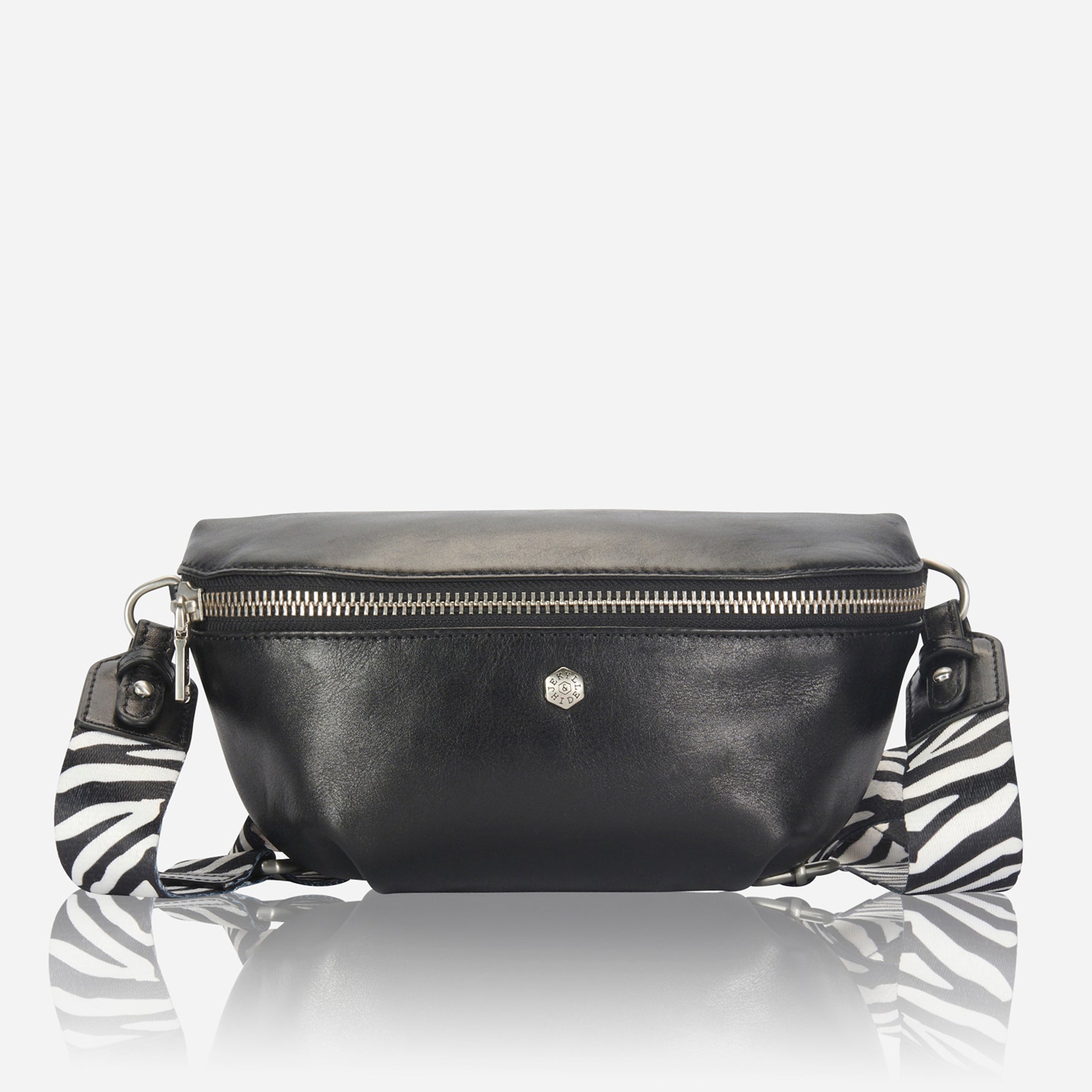 Slim Ladies Leather Waist Bag,Waistbag,Jekyll & Hide,Black,,