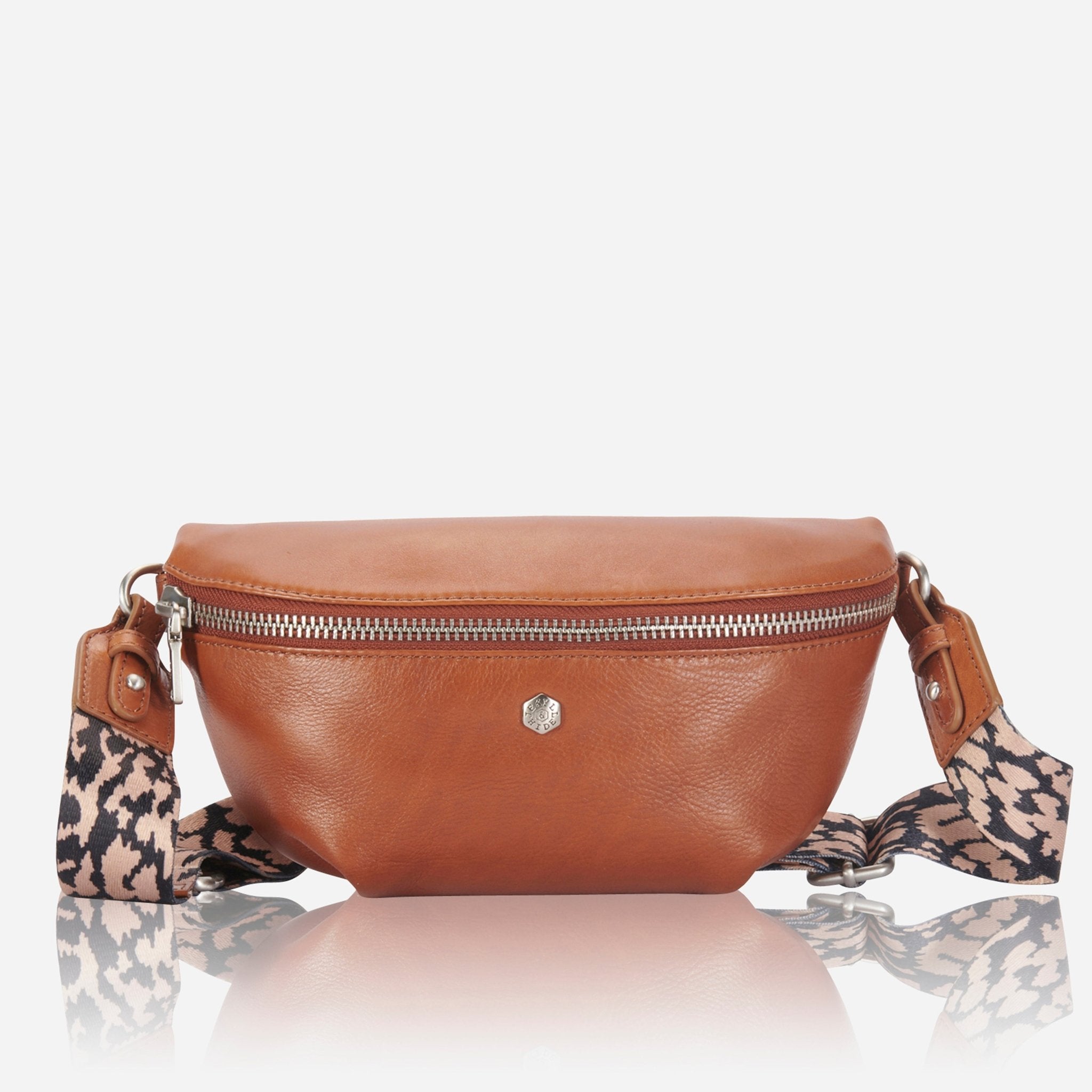 Slim Ladies Leather Waist Bag,Waistbag,Jekyll & Hide,Tan,,